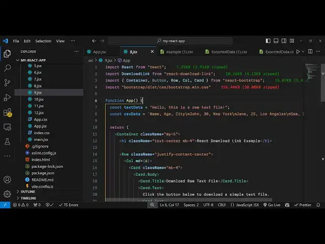 Video thumbnail for Build a React.js File Downloader App to Download TXT & CSV Files Using react-download-link Library