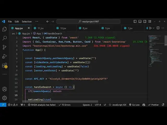 Video thumbnail for Build a React.js Youtube Data API V3 Video Search Using react-bootstrap in Browser
