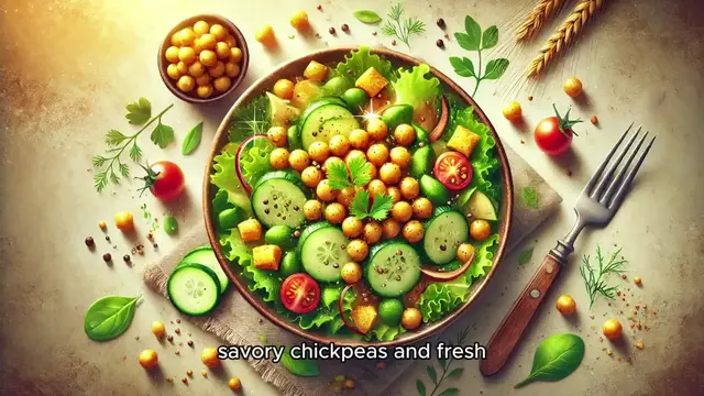 Video thumbnail for Crispy Chickpea Salad