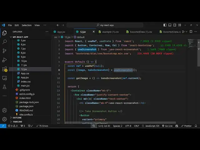 Video thumbnail for Build a React.js Project to Take Screenshot of Webpage as PNG Image Using use-react-screenshot