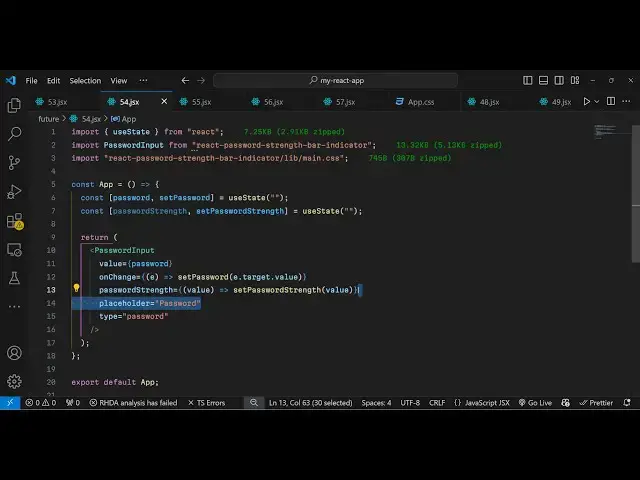Video thumbnail for React.js Tutorial to Display Password Strength Indicator Input Field & Validation Meter UI in JSX