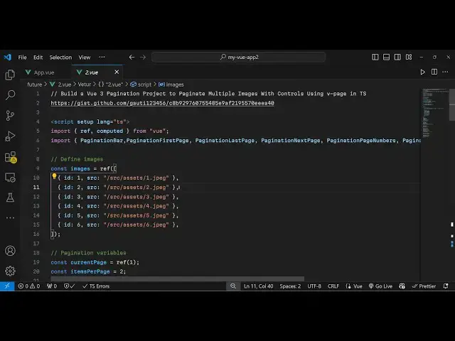 Video thumbnail for Build a Vue 3 Pagination Project to Paginate Multiple Images With Controls Using v-page in TS