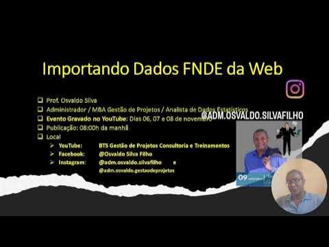 Video thumbnail for 𝐌𝐚𝐫𝐚𝐭𝐨𝐧𝐚 𝐄𝐱𝐜𝐞𝐥 𝐄𝐱𝐩𝐫𝐞𝐬𝐬 - Importação Dados FNDE na Web 06, 07, 08 de novembro de 2023