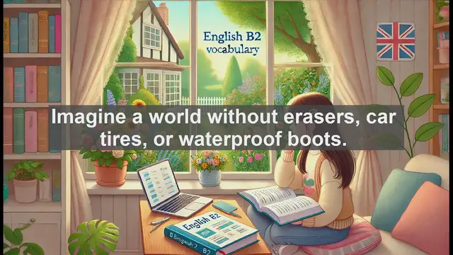 'Video thumbnail for 1500 Must Know CEFR B2 Vocabulary - Rubber: The Versatile Material Shaping Our World'