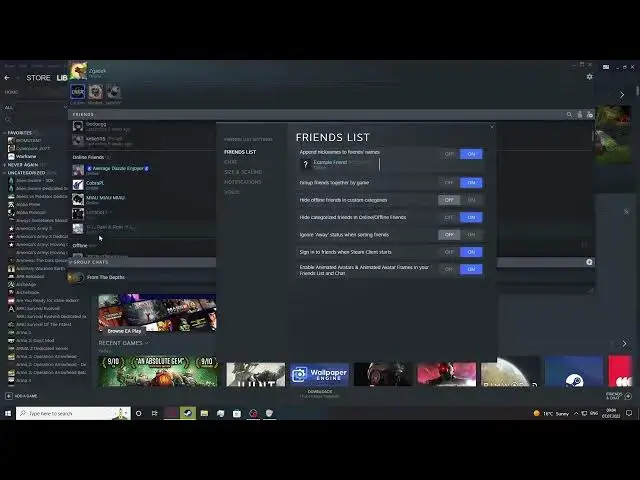 Video thumbnail for Steam 2022 - How To Adjust Friends List Settings