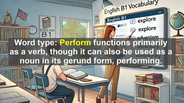 Video thumbnail for 2500 Must Know CEFR B1 Vocabulary - Mastering 'Perform': Elevate Your English to B1 Level