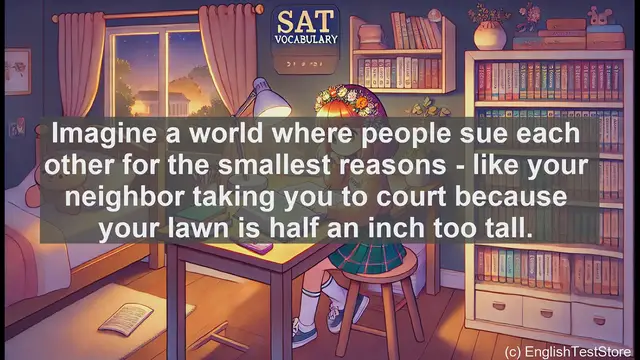Video thumbnail for 5000 Must Know SAT Vocabulary - Understanding 'Litigious': When Legal Action Becomes a Habit