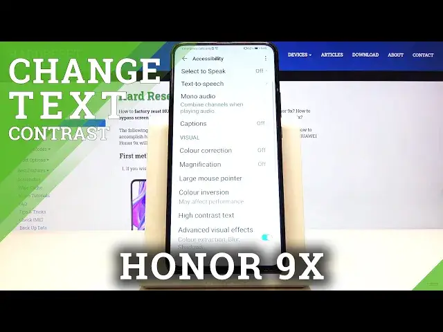 Video thumbnail for How to Activate High Contrast Text in HONOR 9x – Change Contrast