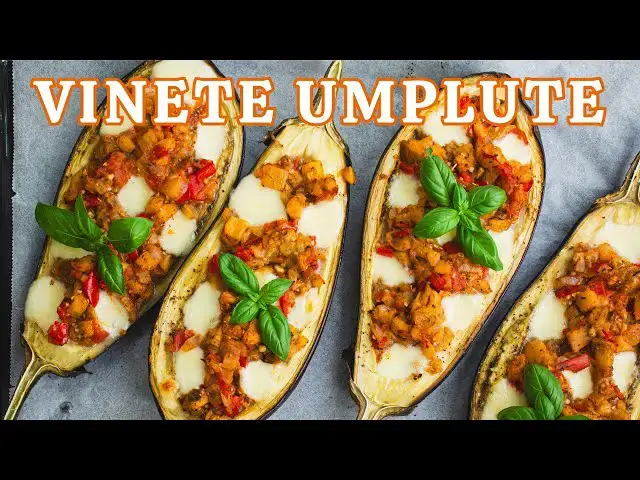 Video thumbnail for Vinete umplute cu legume și mozzarella la cuptor - rețetă simplă și delicioasă pentru prânz sau cină