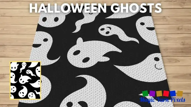 Video thumbnail for FREE GRAPH Halloween Ghosts C2C & Tapestry Crochet Pattern | Magic Yarn Pixels