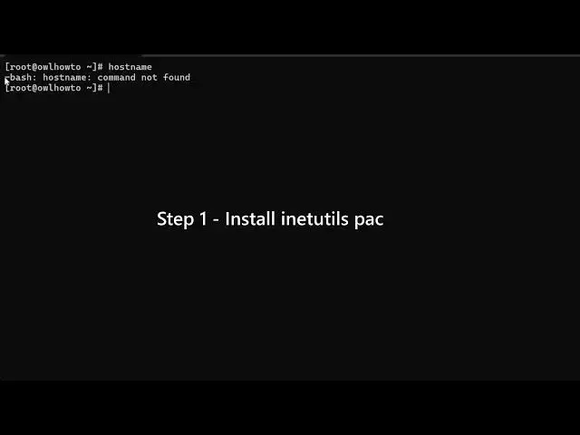 'Video thumbnail for How to fix bash hostname command not found error on Arch Linux'