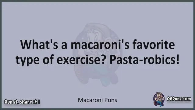 Video thumbnail for Macaroni - Jokes, Puns, Wordplays, and Laughter