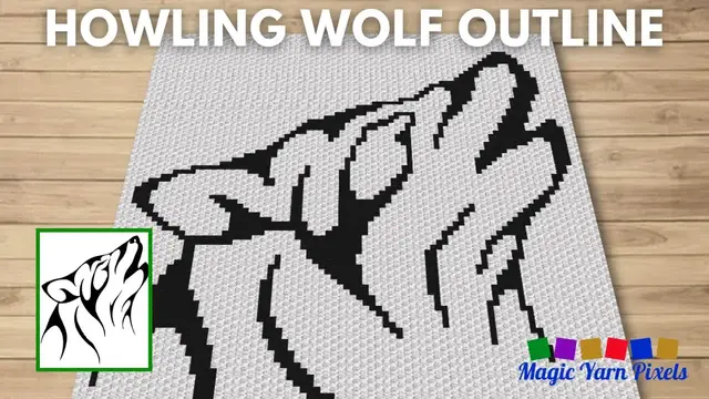 Video thumbnail for FREE GRAPH Howling Wolf Outline C2C & Tapestry Crochet Pattern | Magic Yarn Pixels