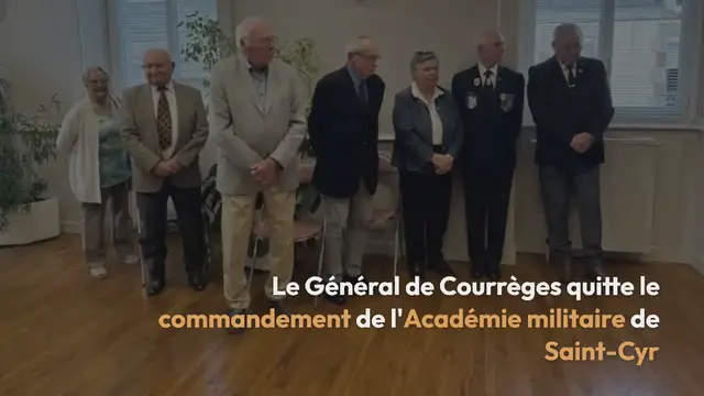 Video thumbnail for Guer. Le Général de Courrèges quitte le commandement de l’Académie militaire de Saint-Cyr