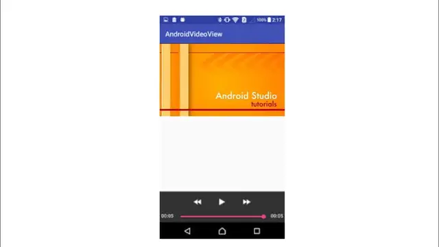 'Video thumbnail for videoview with media controller Androdi Studio'