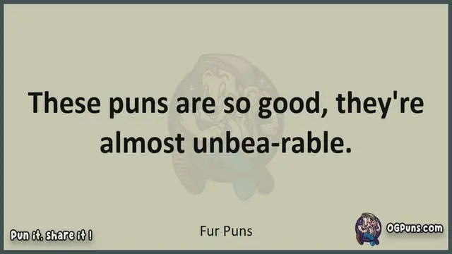 Video thumbnail for Fur - Jokes, Puns, Wordplays, and Laughter