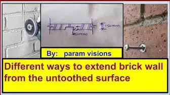 Video thumbnail for Different ways to extend brick wall from the non-toothed wall / How to extend wall in a right way.