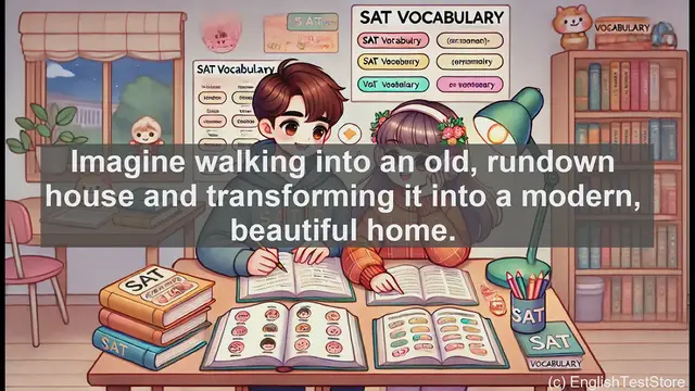 Video thumbnail for 5000 Must Know SAT Vocabulary - SAT Vocabulary: Understanding 'Renovate' and Its Usage