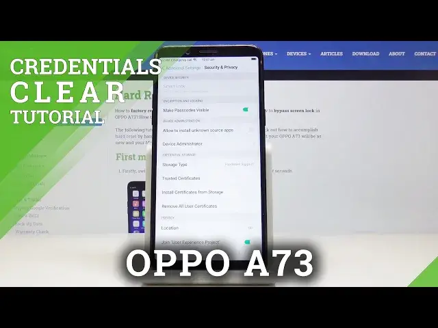 'Video thumbnail for How to Clear Credentials in OPPO A73 – Remove All Certificates'