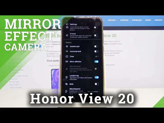 Video thumbnail for How to Turn On / Off Camera Mirror Effect on Honor View 20 – Camera Settings