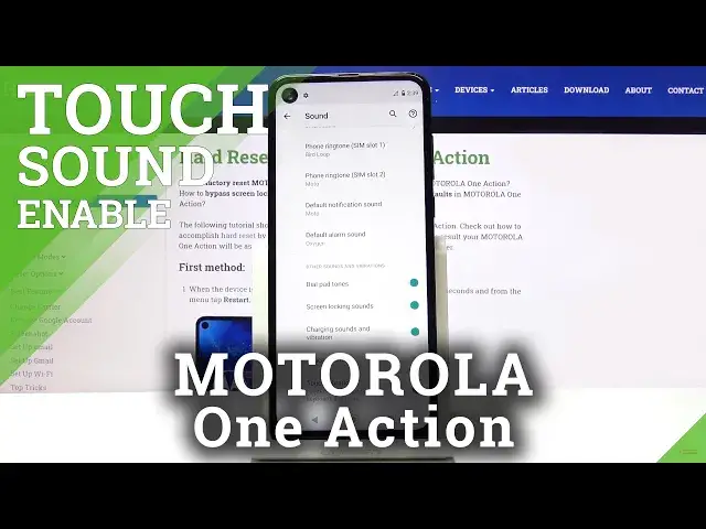'Video thumbnail for How to Enable Touch Sounds in MOTOROLA One Action – Keyboard Customization'