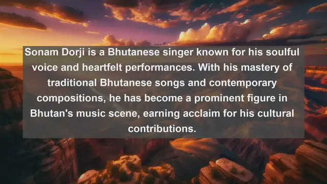 Video thumbnail for Bhutan's Harmonic Heroes: Top 10 Famous Singers in Bhutan