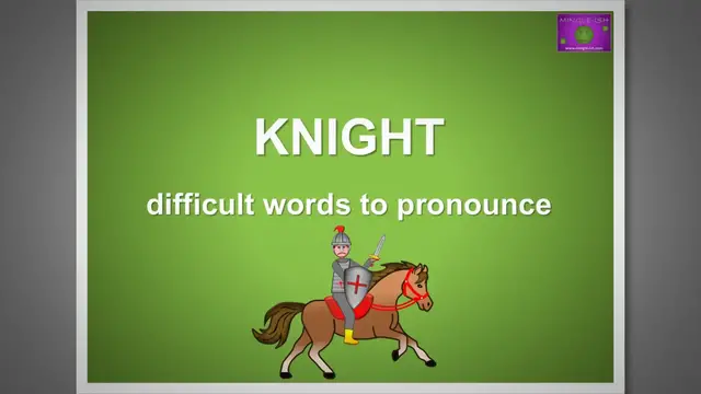 'Video thumbnail for Knight: Difficult words to pronounce'