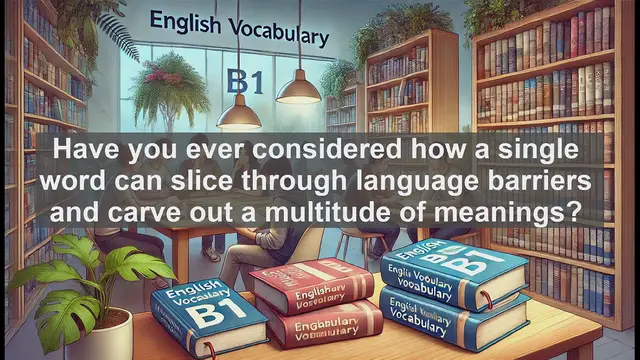 Video thumbnail for 2500 Must Know CEFR B1 Vocabulary - The Many Meanings of 'Cut': A Versatile English Word