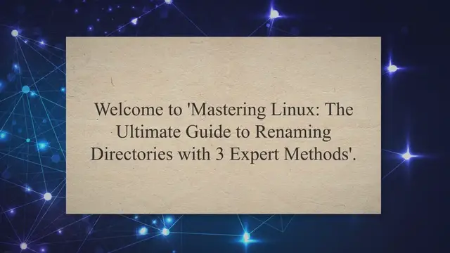 Video thumbnail for How to Rename a Directory in Linux: 3 Methods