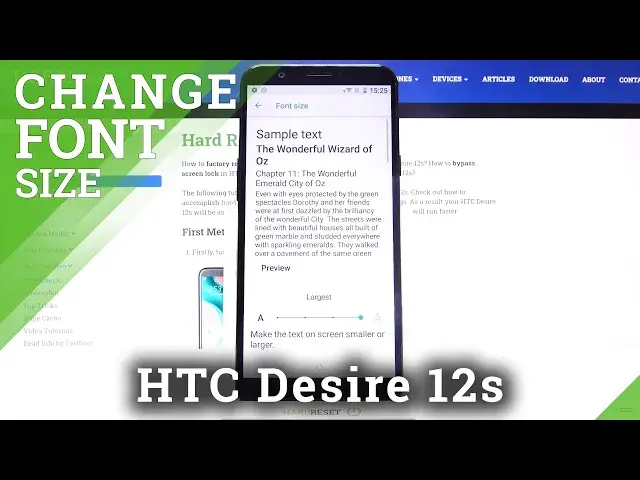 'Video thumbnail for How to Change Text Size in HTC Desire 12s – Manage Font Size'