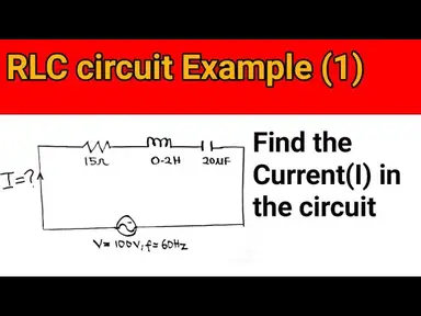 'Video thumbnail for RLC circuit: Finding the current of the circuit #educationfoundationtutorials #electricity#accircuit'