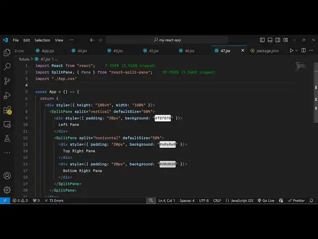 Video thumbnail for Build a React.js Project to Split UI into Multiple Pane and Layout Using react-split-pane Library