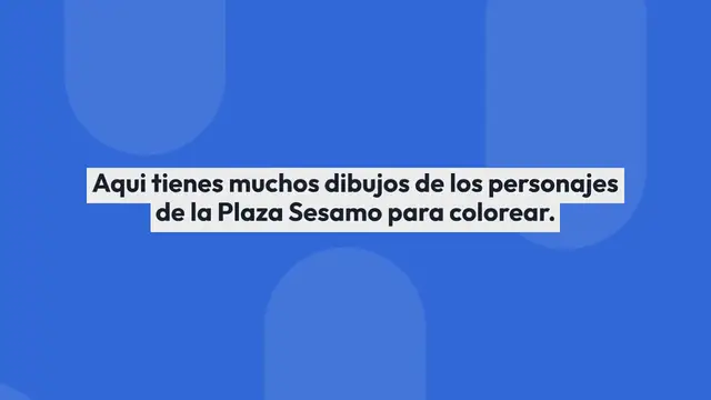 Video thumbnail for Plaza Sesamo para colorear