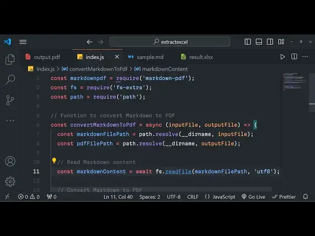 Video thumbnail for Node.js Tutorial to Export Markdown With Text & Images to PDF Document Using markdown-pdf Module