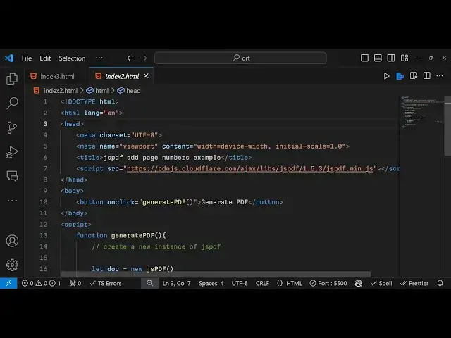 Video thumbnail for jsPDF Tutorial to Add Page Numbers to PDF at Footer in Browser Using Javascript