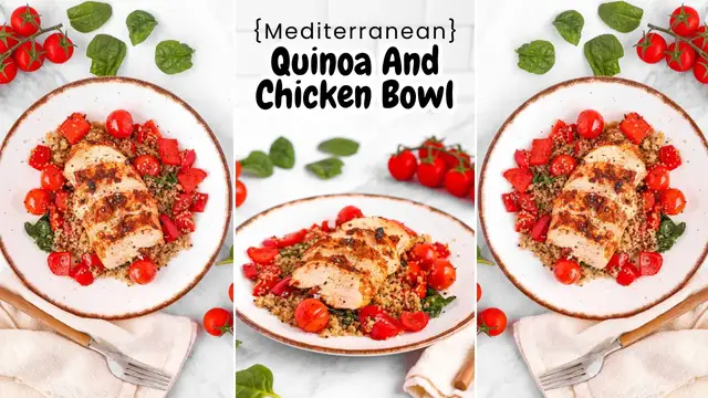 Video thumbnail for 🥗 Mediterranean Chicken & Quinoa Bowl