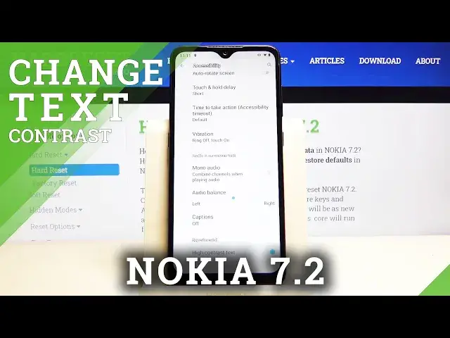 'Video thumbnail for How to Turn On High Contrast Text in NOKIA 7.2 – Customize Display Settings'