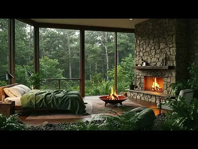 'Video thumbnail for Sleeping and Relaxing inside Lovely Bedroom with Raining sound'