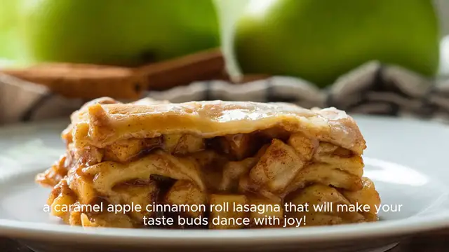 Video thumbnail for Caramel Apple Cinnamon Roll Lasagna