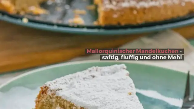 Video thumbnail for Saftiger Mallorquinischer Mandelkuchen – spanisches Kuchen Rezept ohne Mehl