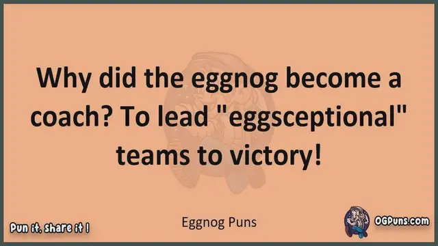Video thumbnail for Eggnog - Jokes, Puns, Wordplays, and Laughter
