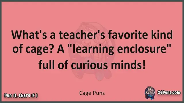 Video thumbnail for Cage - Jokes, Puns, Wordplays, and Laughter