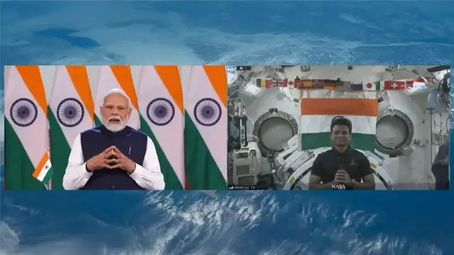 Video thumbnail for PM Modi Speaks with Astronaut Shubhanshu Shukla Aboard ISS: A Historic Milestone for India in Space