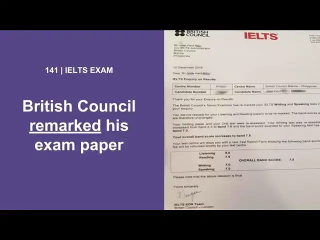 Video thumbnail for 141 IELTS Writing Score Remark