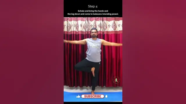 'Video thumbnail for Vrikshasana: Benefits and Easy-to-Follow Guide. #yoga #goodlife #health #vrikshasana #weightloss'