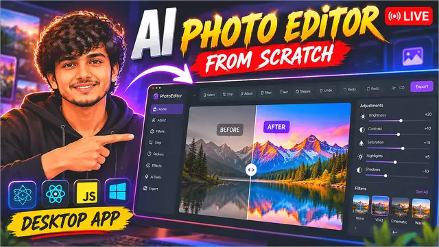 Video thumbnail for Building My Own Photoshop Using AI || Photo Editor From Scratch