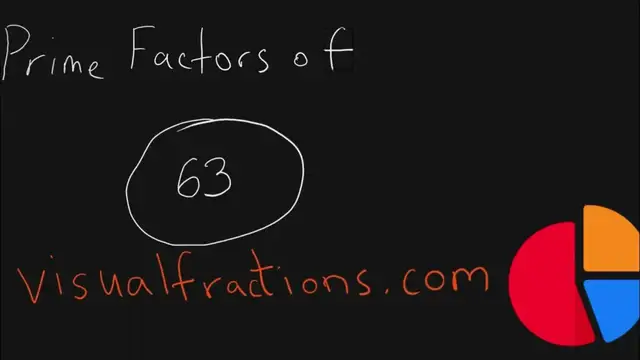 Video thumbnail for Factors of 63: Prime Factorization Using a Factor Tree