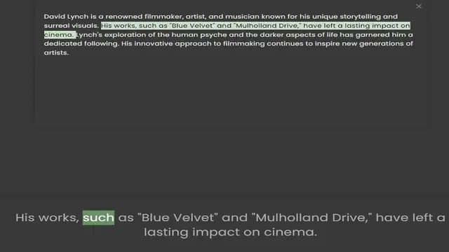 Video thumbnail for surreal visuals. His works, such as Blue Velvet and Mulholland Drive, have left a lasting impact on cinema. Lynch's exploration of the human psyche and the darker aspects of life has garnered him a dedicated following. His innovative appr