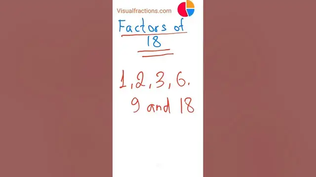 'Video thumbnail for Factors of 18:Quick Guide 🚀 #math #factors #learnmath #quickmath #mathshorts #visualmath'