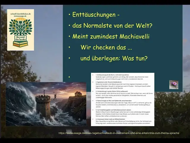 Video thumbnail for Enttäuschungen - das Normalste von der Welt? Wir prüfen die Thesen Machiavellis und seine Vorschläge